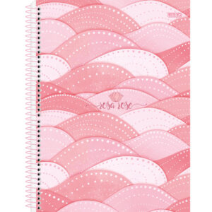 Caderno Espiral 80 Folhas Linha Rosa Rose - São Domingos