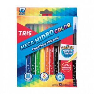 Caneta Hidrocor 12 Cores - Tris